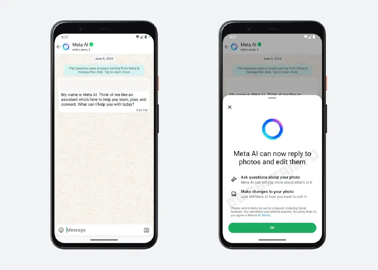 WhatsApp внедряет ИИ для редактирования и анализа фотографий в новом обновлении
