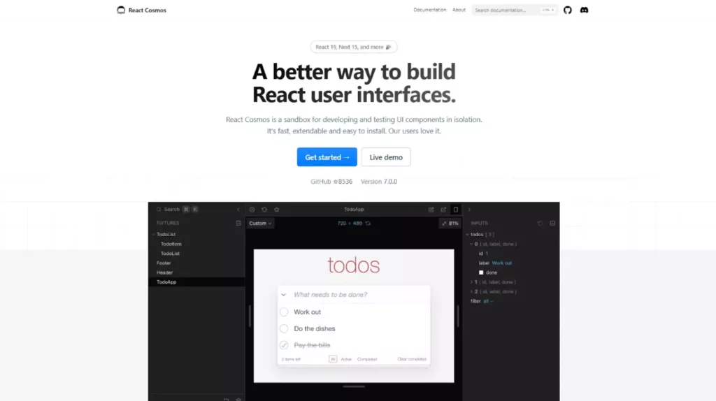react cosmos