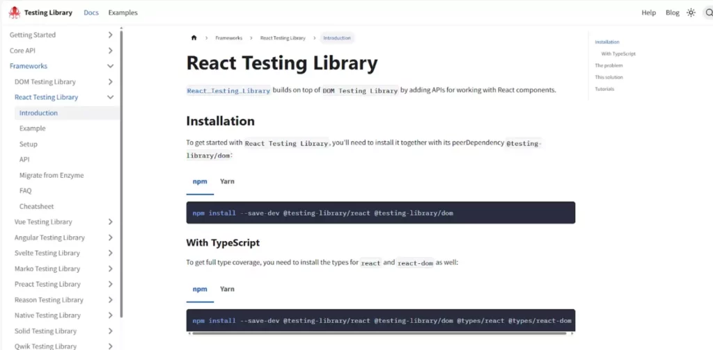 react testing
