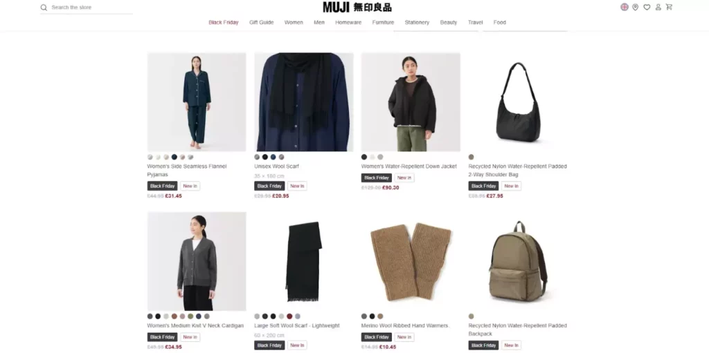 Muji сайт
