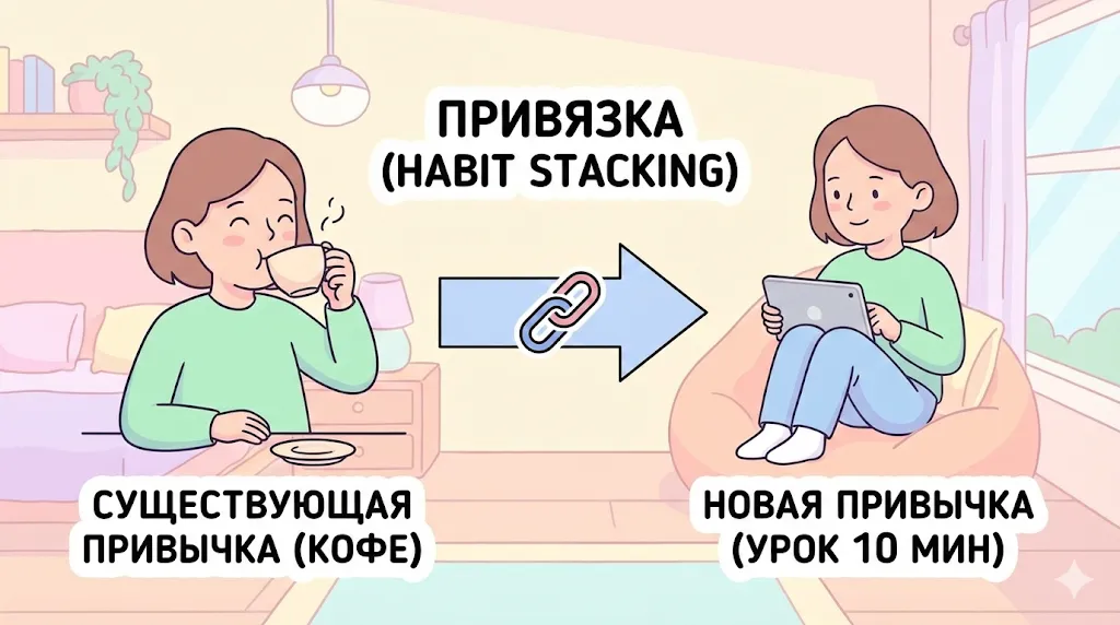 Привязка привычек.