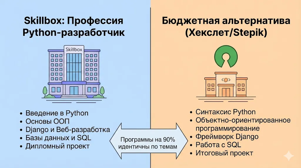 Сравнение программ курсов