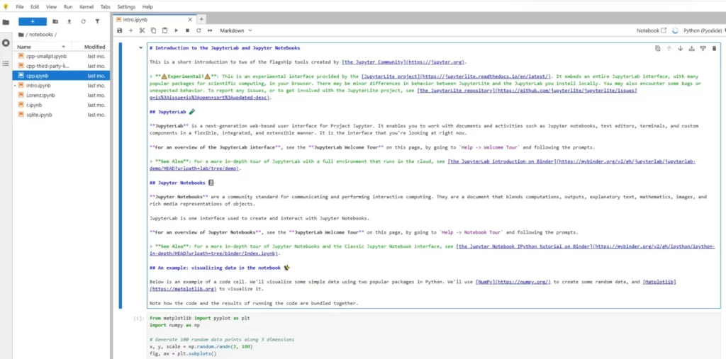 Jupyter Notebook. 