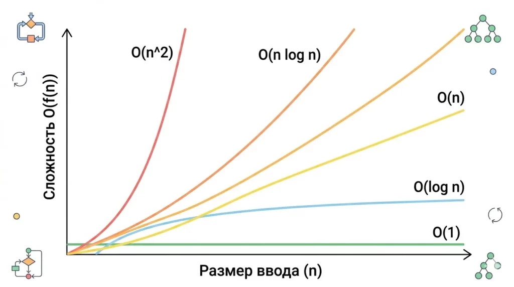 График сложности Big-O.