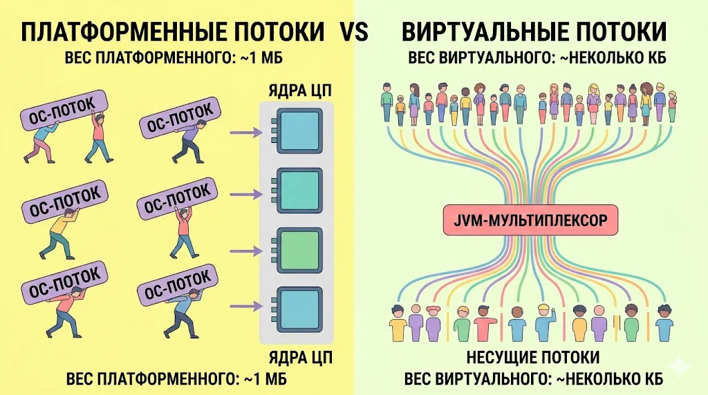 Сравнение потоков Java.