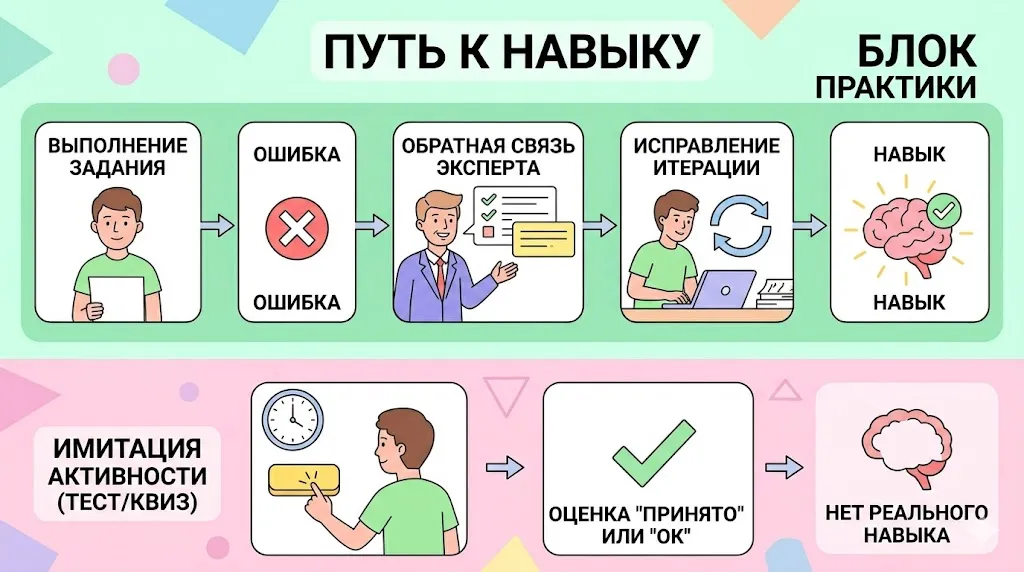 Процесс обучения, навык.