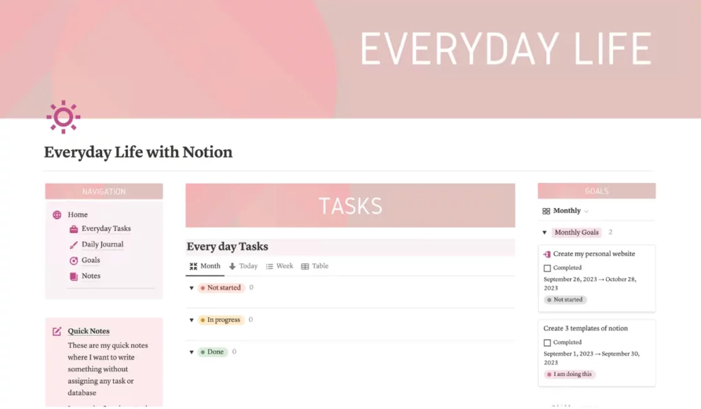 Notion интерфейс 