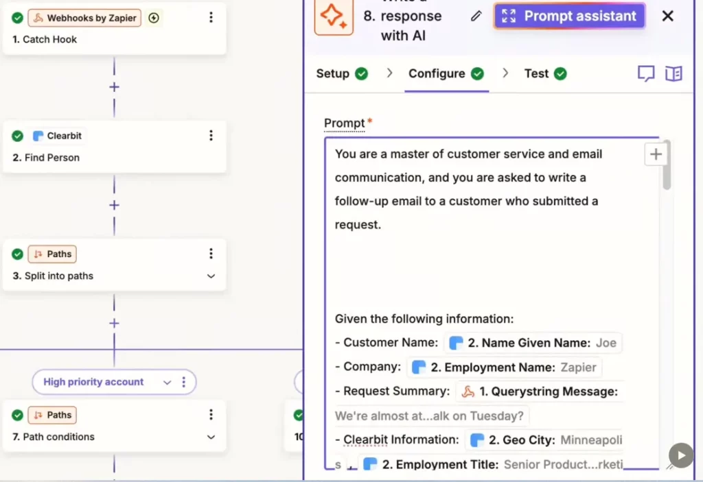 Zapier пример работы