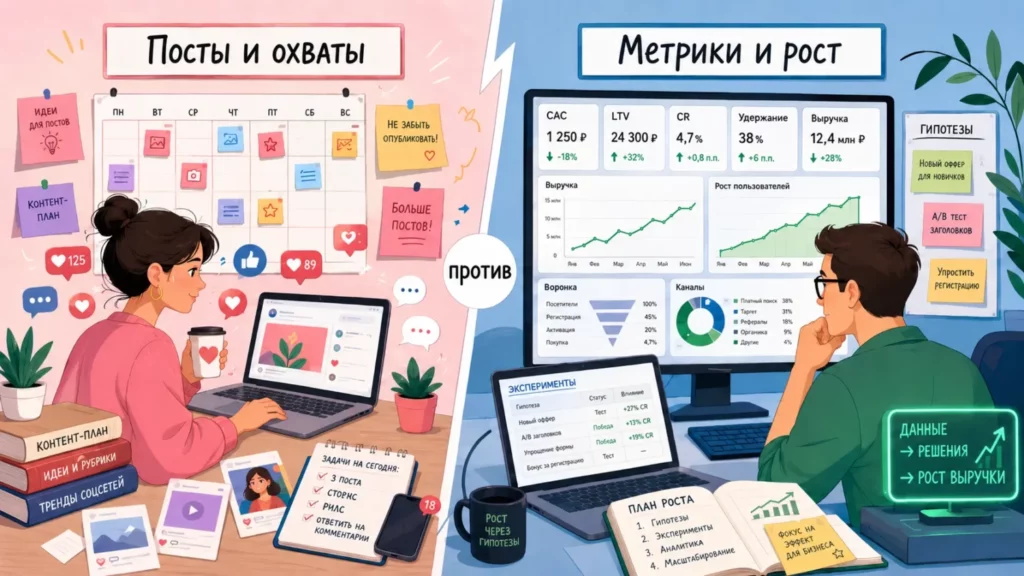 Посты и метрики