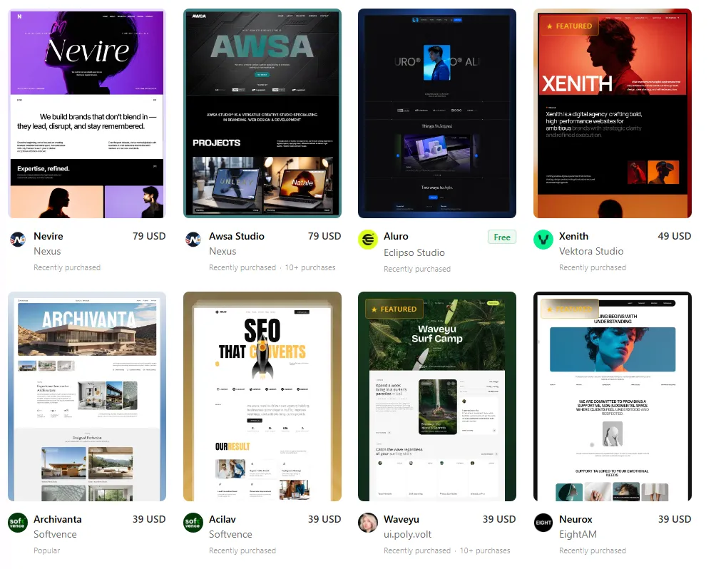 Webflow Landing Page Templates