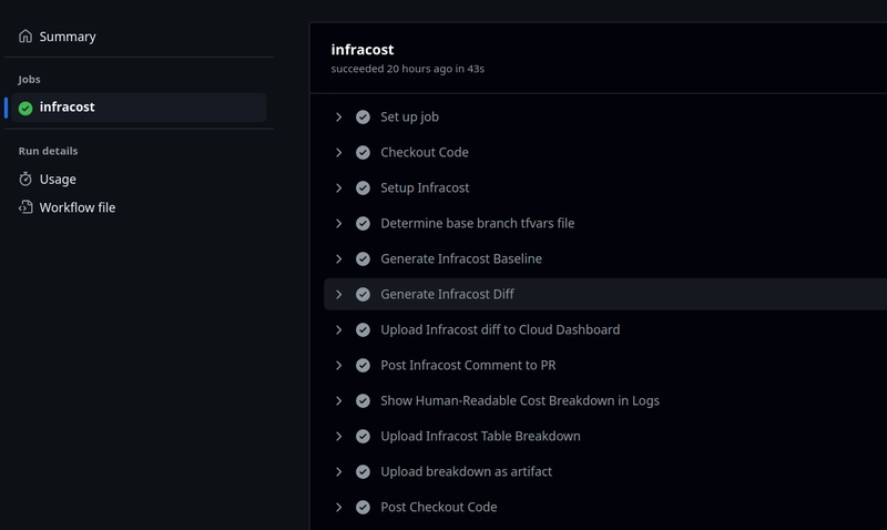 Infracost в pull request